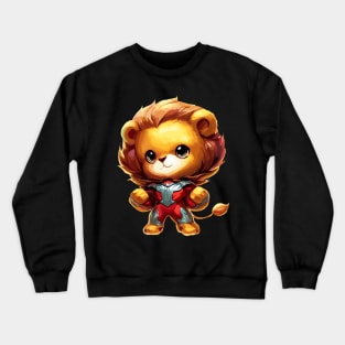 Superhero lion cat Crewneck Sweatshirt